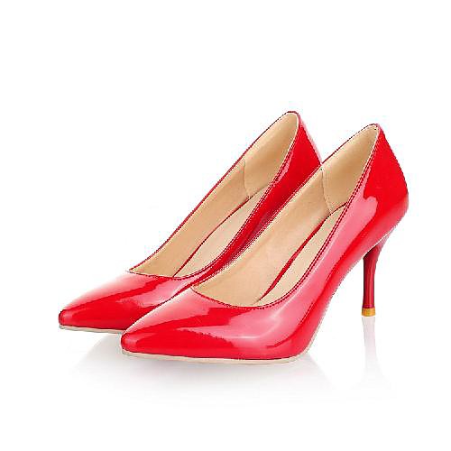 

Women's Heels Stiletto Heel Pointed Toe Daily PU Synthetics Black Red Pink