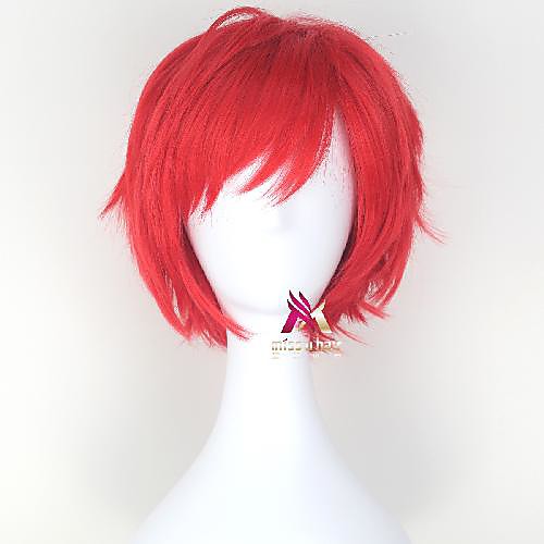 

Synthetic Wig Reinhard van Astrea Re:Zero Starting Life in Another World kara hajimeru isekai seikatsu Curly Side Part Wig Short Red Synthetic Hair 12 inch Men's Cool Comfy Red