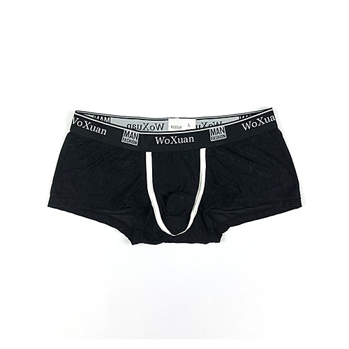 

Men's 1 Piece Basic Boxers Underwear - Normal Low Waist Black M L XL