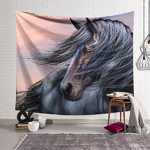 

wall tapestry art decor blanket curtain hanging home bedroom living room decoration steed polyester