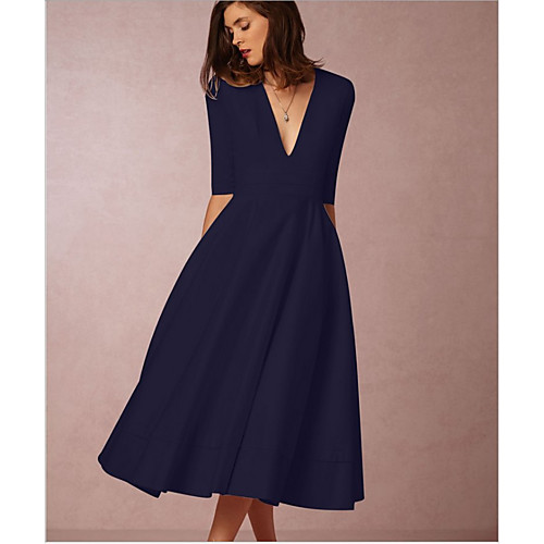 

ladies dress sale 2019 women's long ball gown prom ladies evening party swing dress wine