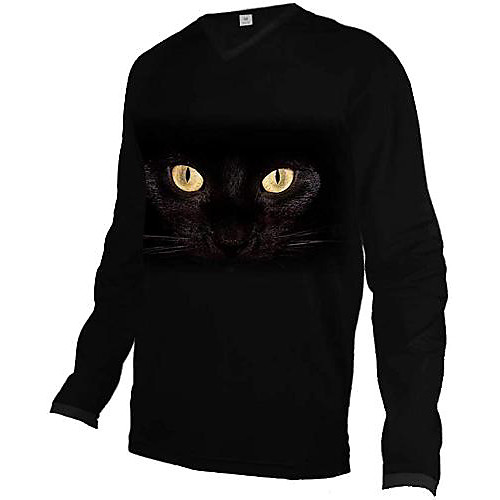 

21Grams Men's Long Sleeve Downhill Jersey Black Animal Bike Jersey Top Mountain Bike MTB Road Bike Cycling UV Resistant Quick Dry Sports Clothing Apparel / Athletic
