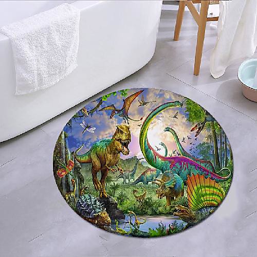 

dinosaur empire round mat carpet door mat bedroom living room carpet study room carpet kitchen bathroom anti-slip mat