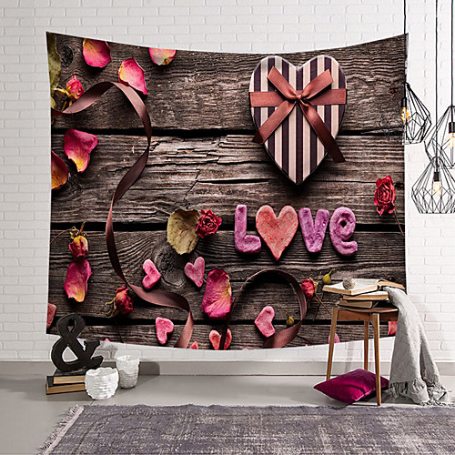

Valentine's Day Wall Tapestry Art Decor Blanket Curtain Hanging Home Bedroom Living Room Decoration Heart