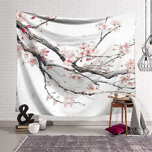 

wall tapestry art decor blanket curtain hanging home bedroom living room decoration flower branch polyester