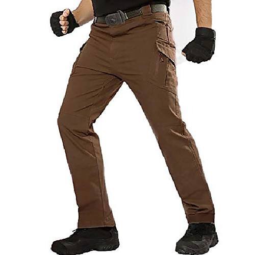 

men's cargo pants outdoor military tactical pants men's stretch work trousers with multi pockets brown 30