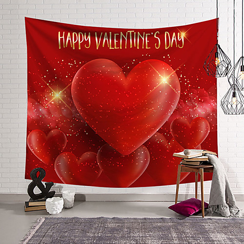 

Valentine's Day Wall Tapestry Art Decor Blanket Curtain Hanging Home Bedroom Living Room Decoration Heart