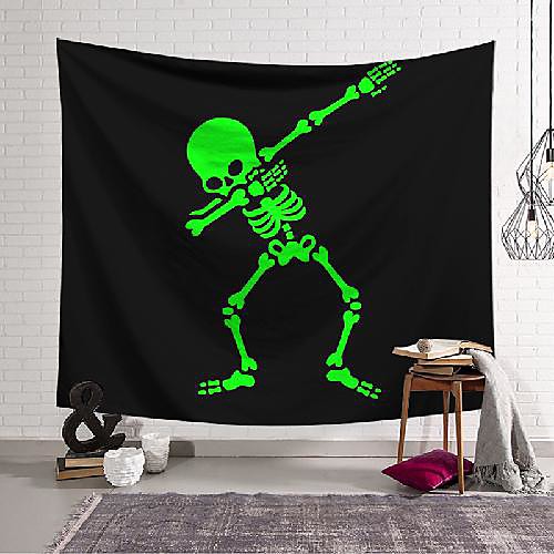 

wall tapestry art decor blanket curtain hanging home bedroom living room decoration skeleton pose polyester