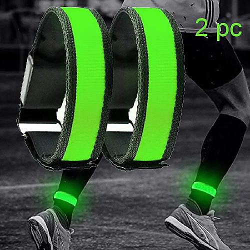 

LED Running Armband 2pcs Outdoor Reflective Trim / Fluorescence Safety Sporty Buckle Safety Reflective Strip Luminous Reflective for Running Cycling / Bike Jogging Motorcycling Unisex Nylon Terylene