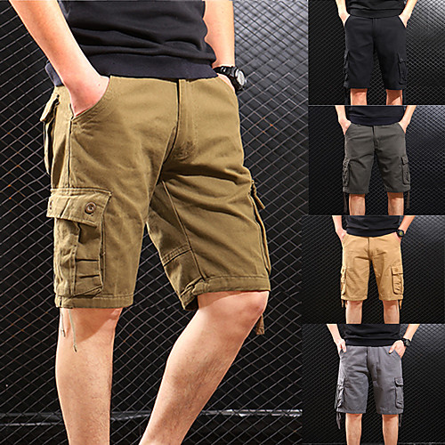 

Men's Hiking Cargo Shorts Solid Color Outdoor 10 Breathable Anti-tear Multi-Pockets Cotton Shorts Navy ArmyGreen Army Yellow Grass Green off white Hunting Fishing Climbing 29 30 31 32 33