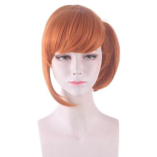 

Cosplay Costume Wig Unsuccessful Natural Straight With Bangs Wig Short Orange Synthetic Hair Women's Anime Cosplay Party Orange