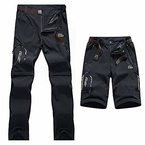 

men zip off convertible quick-drying hiking pants breathable lightweight outdoors casual climbing riding removable pants