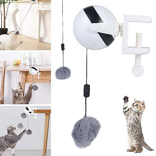 

Ball Teaser Interactive Cat Toys Fun Cat Toys Cat Cat Toy Smart Focus Toy Electric Automatic Interactive Plastic Plush ABS Gift Pet Toy Pet Play