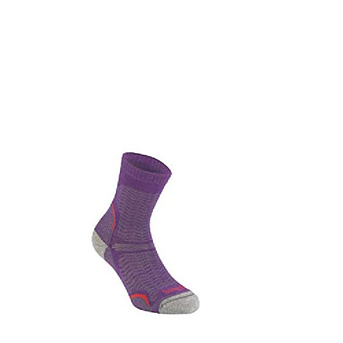 

women's hike ultra light merino endurance pattern socks, purple, small