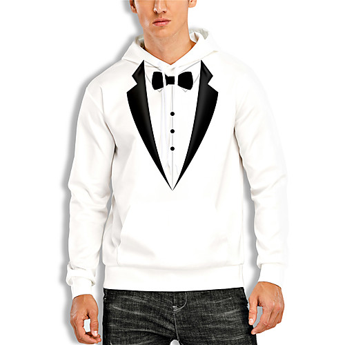 

Men's Pullover Hoodie Sweatshirt Graphic 3D Print Daily 3D Print 3D Print Casual Hoodies Sweatshirts White