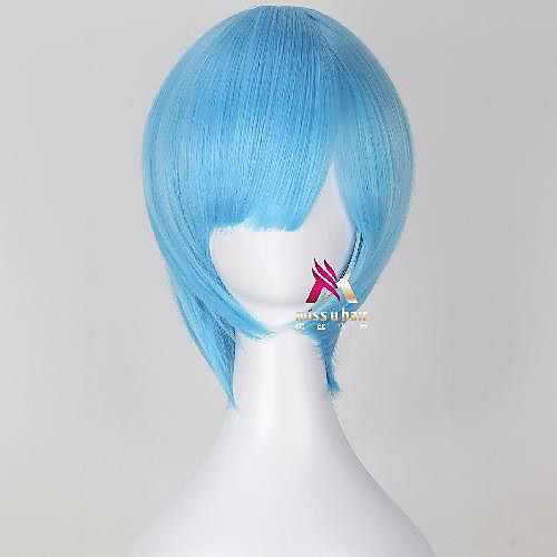 

Synthetic Wig Rem Re:Zero Starting Life in Another World kara hajimeru isekai seikatsu Straight With Bangs Wig Short Blue Synthetic Hair 12 inch Women's Soft Comfy Blue