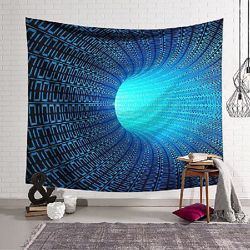 

wall tapestry art decor blanket curtain hanging home bedroom living room decoration blue sci-fi channel polyester