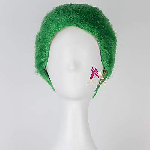 

Synthetic Wig Joker Suicide Squad kinky Straight Short Bob Wig Short Green Synthetic Hair Men's Cool Comfy Green