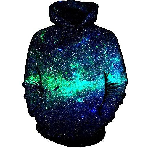 

green galaxy hoodie - premium all over print hoodies - medium