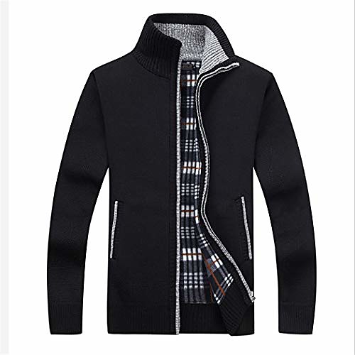 

men's autumn and winter sweater cardigan jacket long sleeve stand collar cardigan (style5,xxxl)