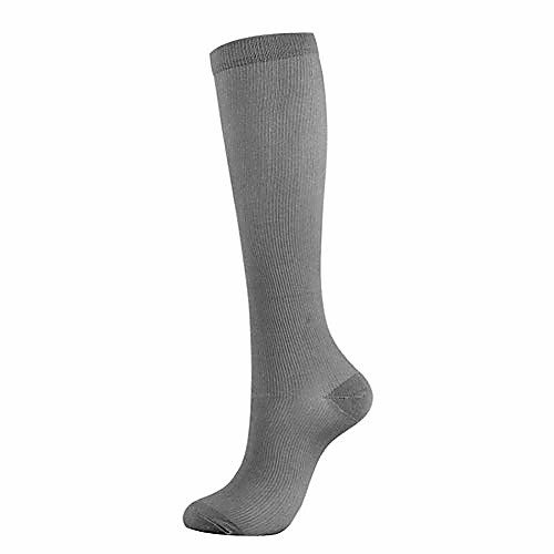 

1 pair of unisex socks compression stockings stocking knee high support stretch for women men socks (color: gray, size: xl 22cm 38cm)