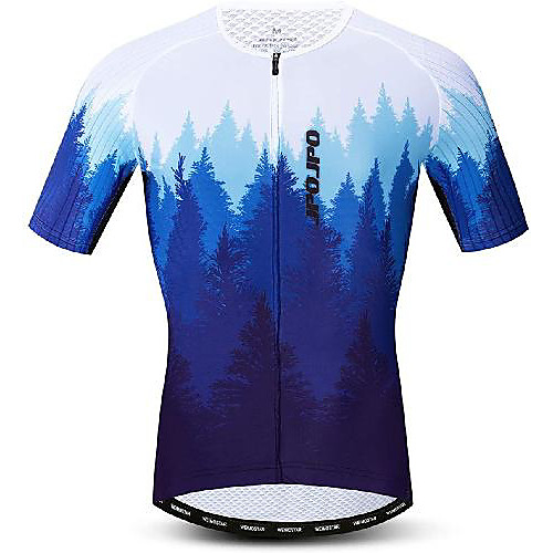 

21Grams Men's Short Sleeve Cycling Jersey Blue Bike Jersey Mountain Bike MTB Road Bike Cycling Breathable Quick Dry Sports Clothing Apparel / Athletic