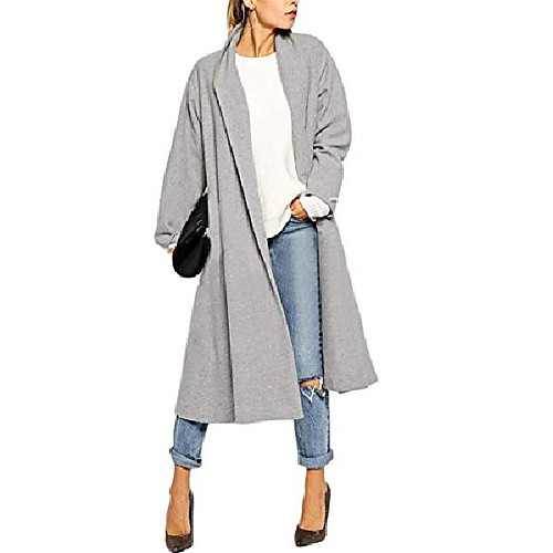 

women's fall winter long coat cardigan trench coat cardigan wool coat