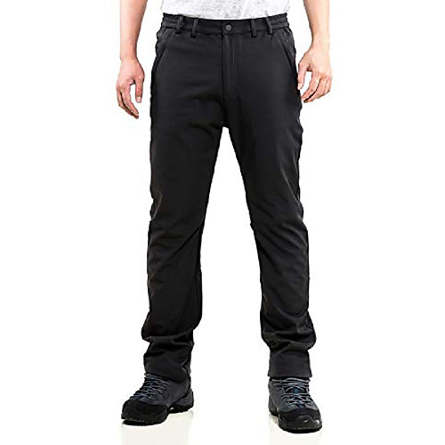 

men's winter hiking pants outdoor pants trekking pants-warm ski snow pants soft shell pants (gray, m (waist: 76-82cm)) (black, 2xl)