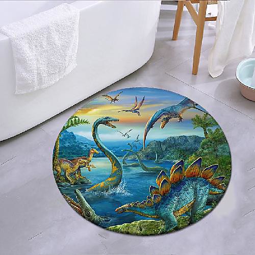 

dinosaur empire round mat carpet door mat bedroom living room carpet study room carpet kitchen bathroom anti-slip mat