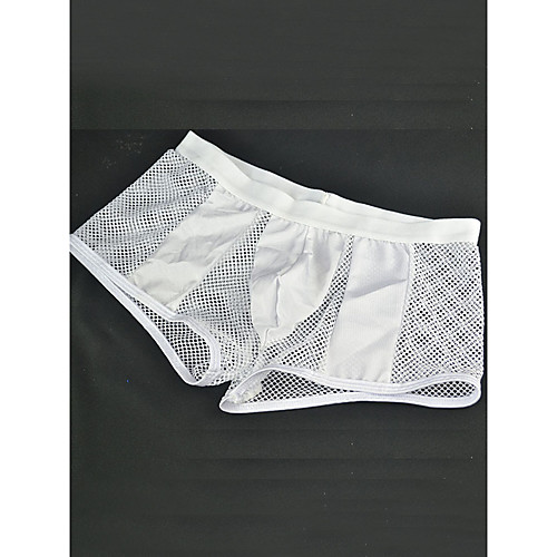 

Men's 1 Piece Basic Boxers Underwear - Normal Low Waist White Black One-Size