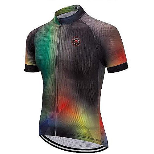 

21Grams Men's Short Sleeve Cycling Jersey Dark Gray Bike Jersey Mountain Bike MTB Road Bike Cycling Breathable Quick Dry Sports Clothing Apparel / Athletic