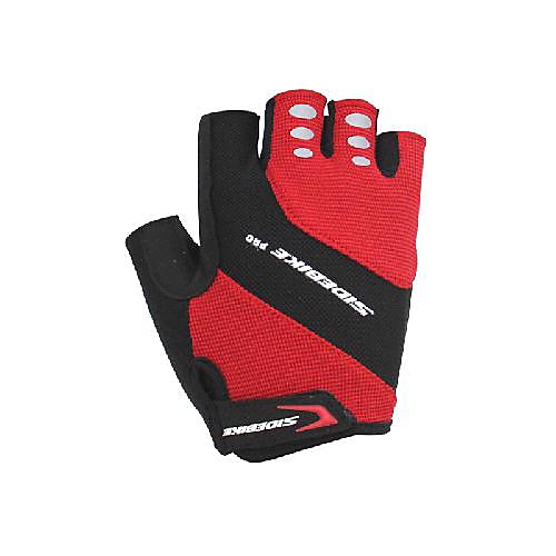 

SIDEBIKE Bike Gloves / Cycling Gloves Wearable Skidproof Fingerless Gloves Sports Gloves Bule / Black Black Red for Adults' Cycling Shoes