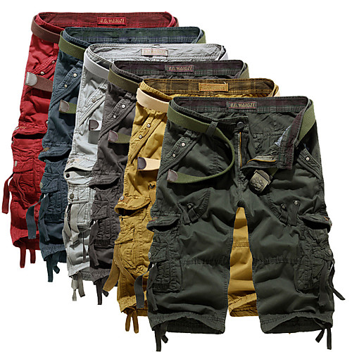 

Men's Hiking Shorts Hiking Cargo Shorts Solid Color Outdoor Breathable Multi-Pockets Wear Resistance Cotton Shorts Dark Grey Army Green Burgundy Light Grey Khaki Hunting Fishing Climbing 29 30 36 38