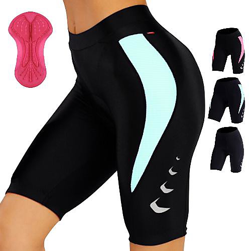 

TASDAN Women's Cycling Padded Shorts Nylon Bike Shorts Padded Shorts / Chamois Pants Breathable 3D Pad Quick Dry Sports Solid Color Black / Pink / Black / Black / Blue Road Bike Cycling Clothing