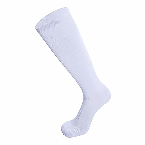 

uokoki 2 pairs of compression socks for men& women, better blood circulation, prevent blood clots, increase endurance, circulation, reduce fatigue (color: white, size: l / xl)