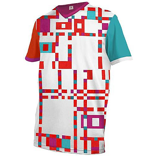 

21Grams Men's Short Sleeve Downhill Jersey Spandex Red / White Bike Jersey Top Mountain Bike MTB Road Bike Cycling UV Resistant Quick Dry Sports Clothing Apparel / Athletic