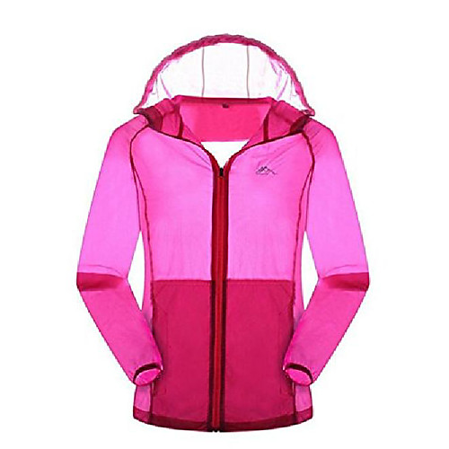 

Women's Hiking Skin Jacket Hiking Windbreaker Outdoor Packable Lightweight UV Sun Protection Windproof Outerwear Jacket Top Fishing Climbing Running Grass Green Color blue Light Purple Rose Red