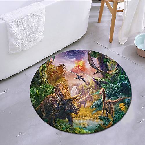 

dinosaur empire round mat carpet door mat bedroom living room carpet study room carpet kitchen bathroom anti-slip mat