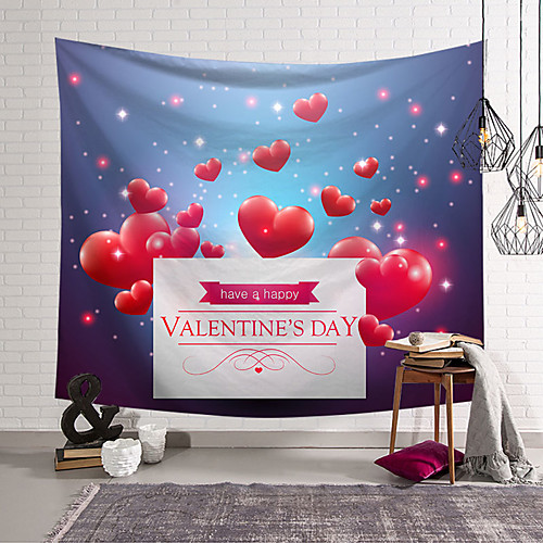 

Valentine's Day Wall Tapestry Art Decor Blanket Curtain Hanging Home Bedroom Living Room Decoration Love Heart