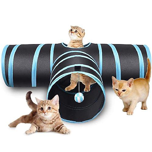

Collapsible Cat Tunnel Tube Peek Hole Toy Interactive Cat Toys Fun Cat Toys Dog Cat Pets Cat Toy Pet Friendly Foldable Games Funny Interactive Polyester Non-woven Fabrics Gift Pet Toy Pet Play