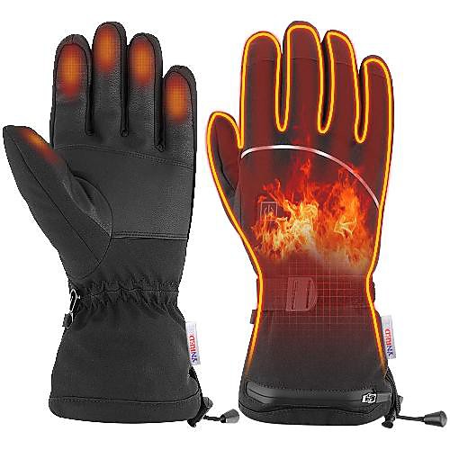 

[2020 upgrade] electric heated gloves with touch screen for men women,battery powered 3 temperature level heating winter windproof gloves outdoor warm motorcycle riding hunting ski cycling