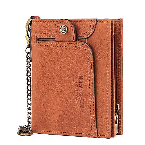 

Men's Bags Nappa Leather Cowhide Wallet Zipper Chain Solid Colored Daily 2021 Chain Bag Dark Brown Black Khaki