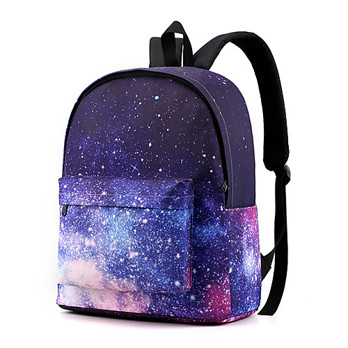 

Unisex Oxford School Bag Rucksack Commuter Backpack Large Capacity Zipper 3D Print Daily Outdoor Backpack Dark Blue