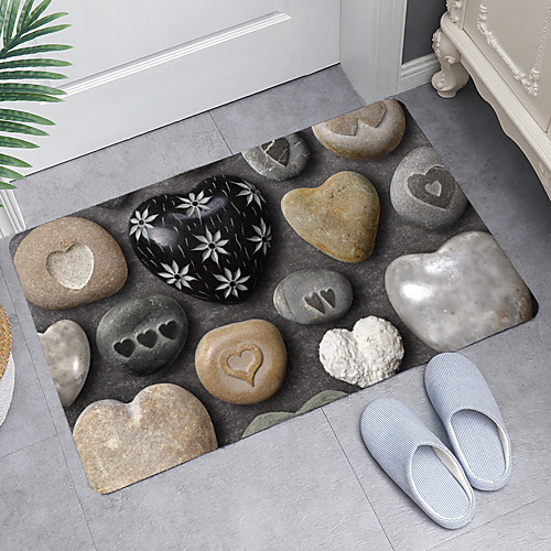 

love stone digital printing floor mat modern bath mats nonwoven memory foam novelty bathroom