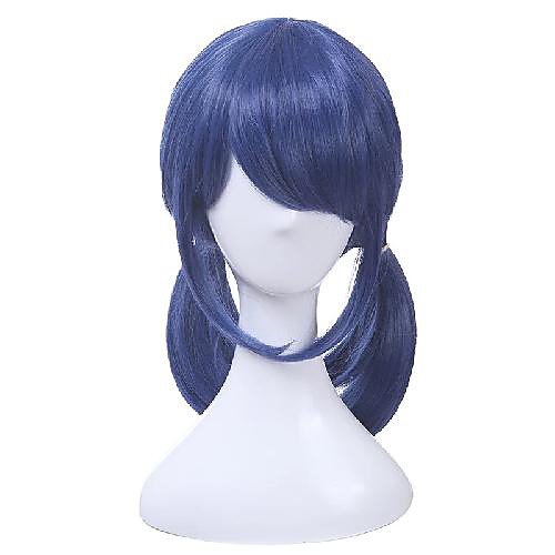 

Synthetic Wig Straight With 2 Ponytails With Bangs Wig Medium Length Blue Synthetic Hair 14 inch Women's Fashionable Design Adorable Exquisite Blue