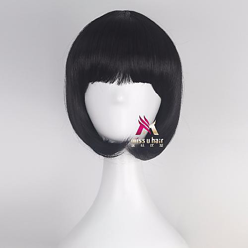 

Synthetic Wig Lelouch Lamperouge kinky Straight With Bangs Wig Short Dark Brown Silver grey Grey Blue Green Synthetic Hair 12 inch Women's Cool Comfy Black Burgundy