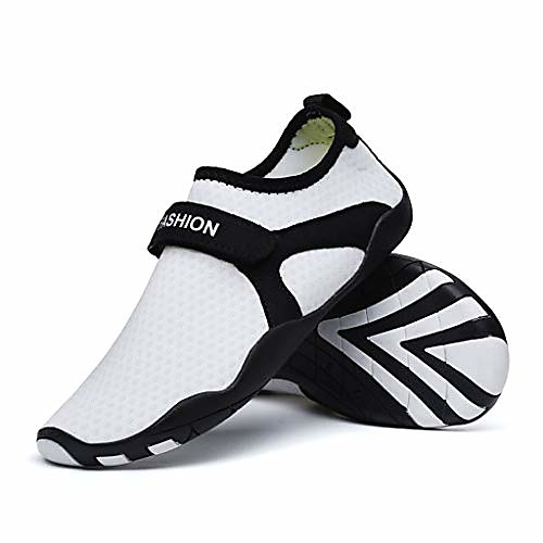 

non-slip beach socks barefoot soft shoes snorkel shoes for men and women beach diving shoes running shoes, wading shoes, bathing shoes (color: white, size: 45-46)