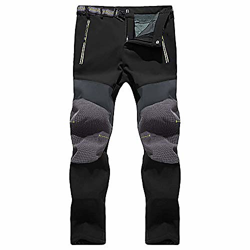 

men's outdoor winter hiking pants waterproof softshell fleece-lined sports pants
