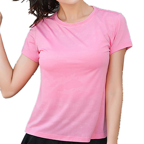 

Women's Hiking Tee shirt Short Sleeve Crew Neck Tee Tshirt Outdoor Breathable Quick Dry Soft High Elasticity Summer Elastane Polyester Patchwork Orange (male) Dark blue (male) Black (male) Fishing