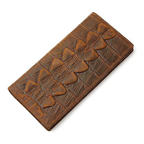 

Men's Bags Cowhide Wallet Zipper Daily Outdoor 2021 Dark Brown Black